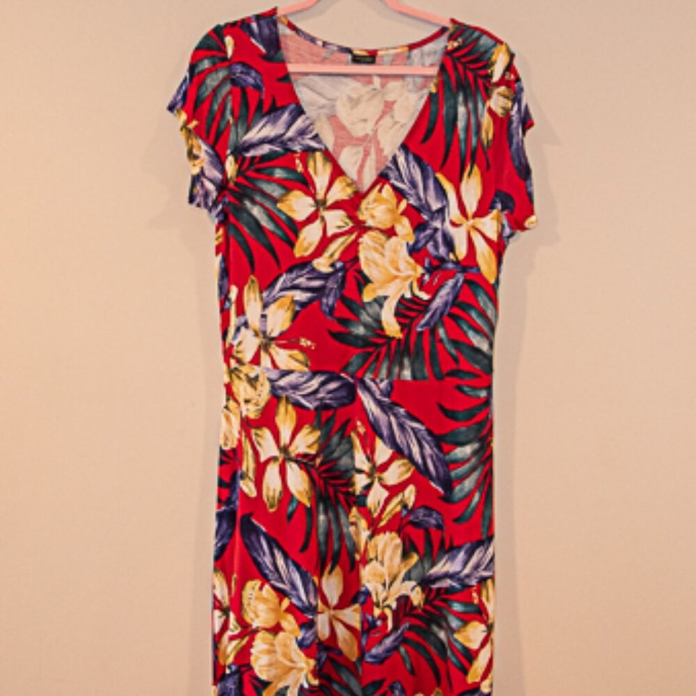 Lascana by Venus Jersey Tropical Print Dress size Large